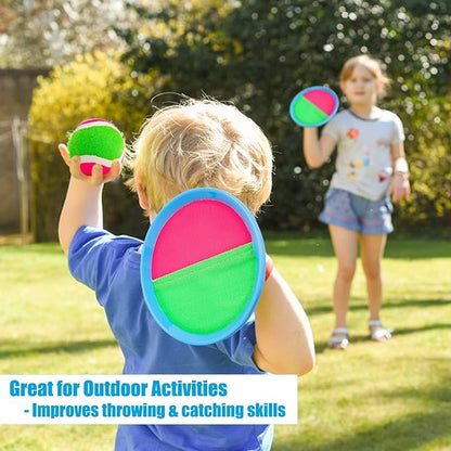 Ayeboovi Toss and Catch Paddle Ball Game Outdoor Beach Pool Sand Toys Outside Lawn Yard Games for 3