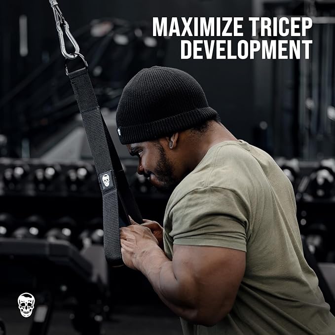 Gymreapers Tricep Rope Cable Attachment - Multi-Workout Tricep Pull Down Cable Attachment - Perfect