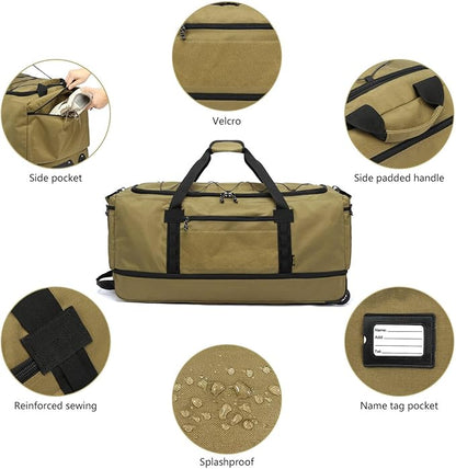 Laripwit Collapsible Duffle Bag with Wheels 130-170L Extra Large Expandable Travel Duffel Bag for