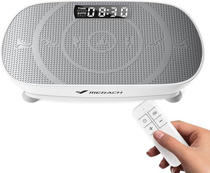 MERACH Vibration Plate Exercise Machine, Slim Vibration Plate for Lymphatic Drainage Weight Loss