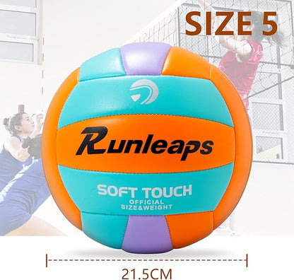 Beach Volleyball Official Size 5 Soft Waterproof Volleyball Sand Sports PU Ball for Indoor