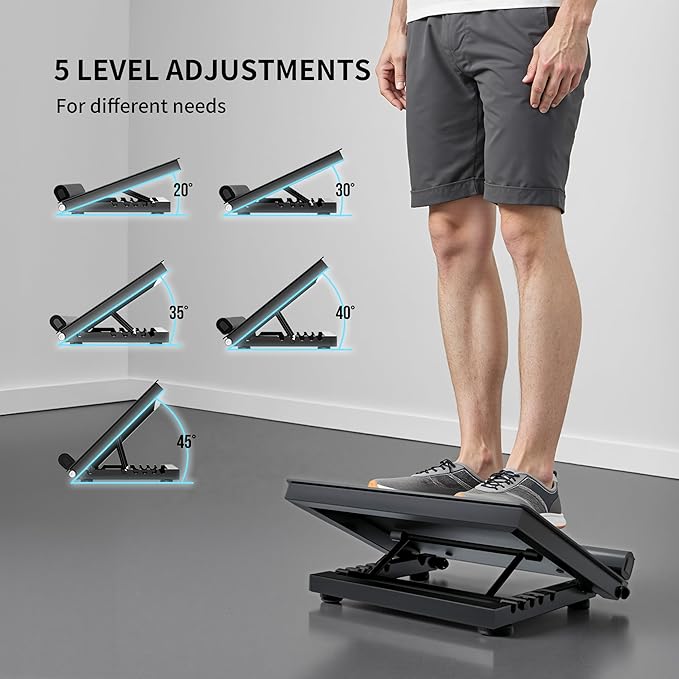 PROIRON Steel Slant Board for Calf Stretching，Calf Stretcher Slant Board for Squats 5 Adjustable