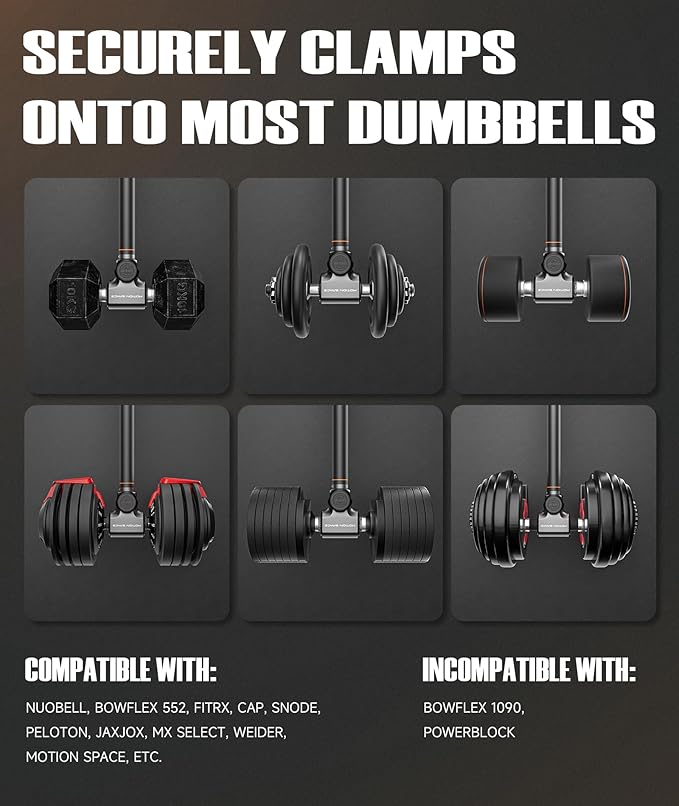 Flexible Dumbbell Converter - 260 LBS Weight Capacity Adjustable Alloy Steel Bar丨Convert Dumbbells
