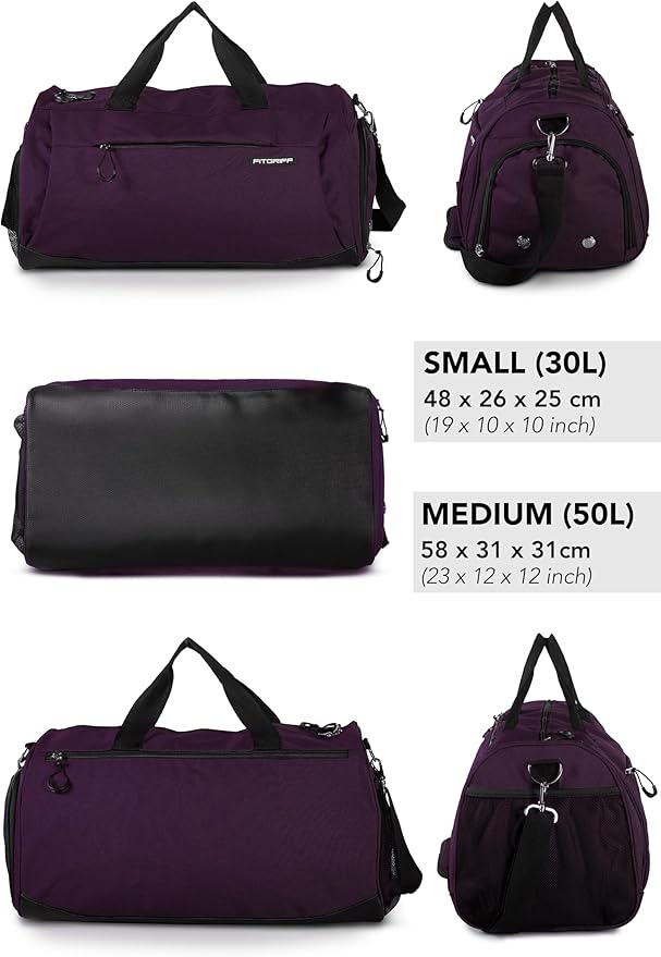 Fitgriff® Gym Bag for Men & Women with Shoe & Wet Compartment - Duffle Bag for Travel, Sports