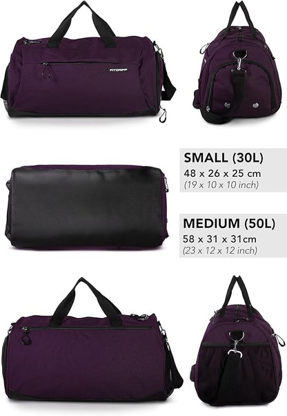 Fitgriff® Gym Bag for Men & Women with Shoe & Wet Compartment - Duffle Bag for Travel, Sports