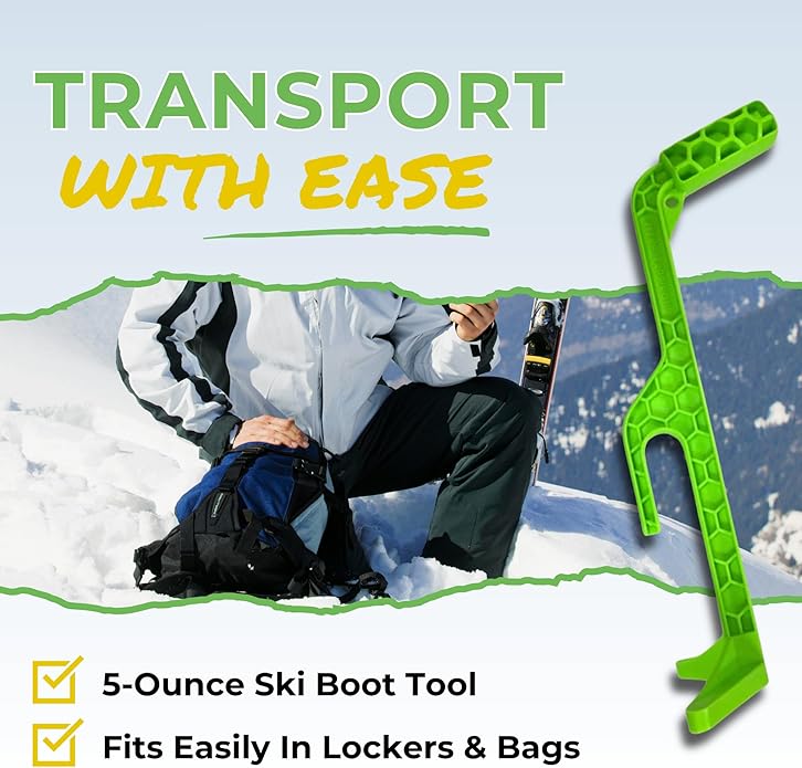 Ski Boot Remover Tool with Ergonomic Handle - Heavy-Duty Boot Removal Device for Skiing
