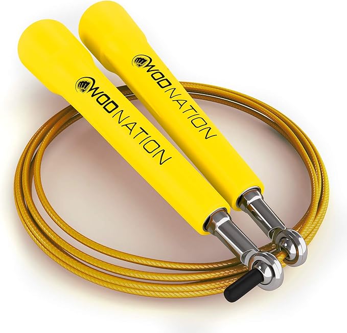 WOD Nation Adjustable Speed Jump Rope For Men, Women & Children - Blazing Fast Fitness Skipping