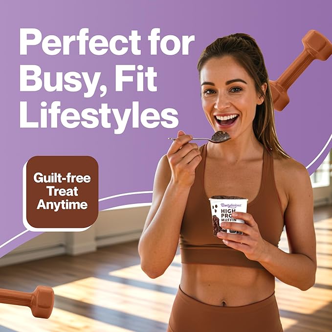 Bootylicious | High-Protein Muffin | 25g Protein, 7g Net Carbs, 2.32-2.75oz Cup, 12-Pack (Double