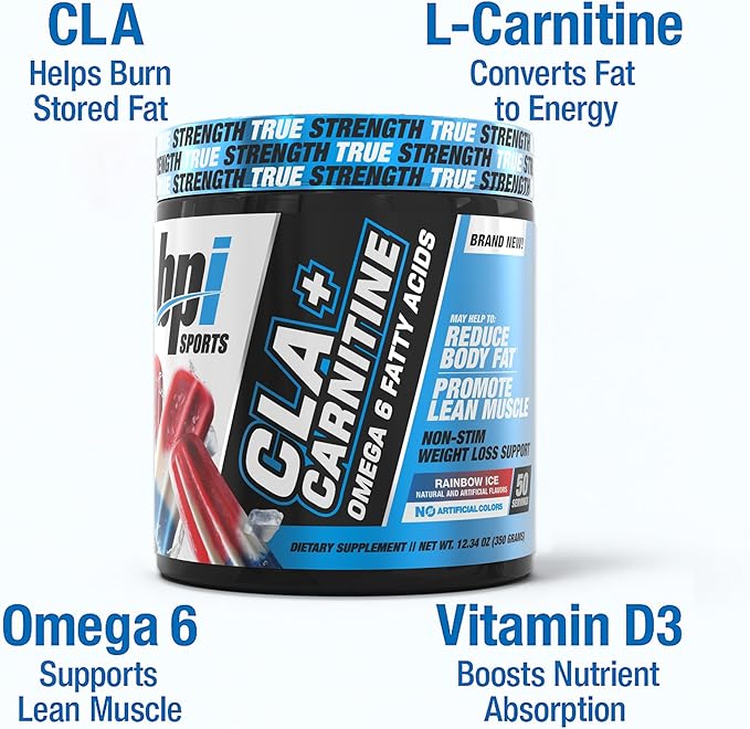 BPI Sports CLA+Carnitine ??CLA L Carnitine & Linoleic Acid ??L Carnitine Supplement for Weight