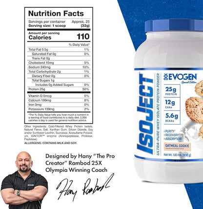 Evogen Isoject - Whey Protein Isolate | Ultra-Pure Whey Protein Powder with Ignitor Enzymes, BCAAs