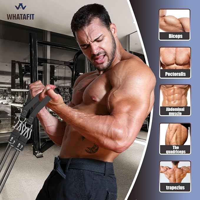 WHATAFIT Resistance Bands, Exercise Bands，Resistance Bands for Working Out, Work Out Bands with