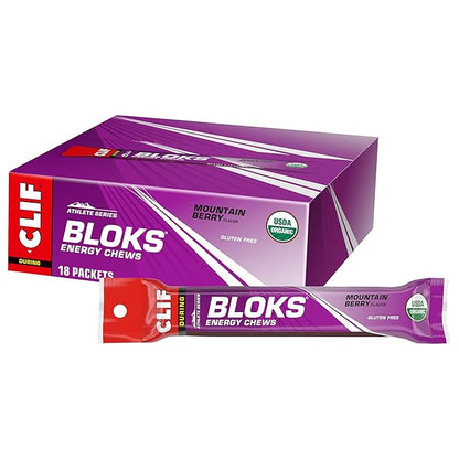 CLIF BLOKS - Mountain Berry Flavor - Energy Chews - Non-GMO - Plant Based - Fast Fuel for Cycling