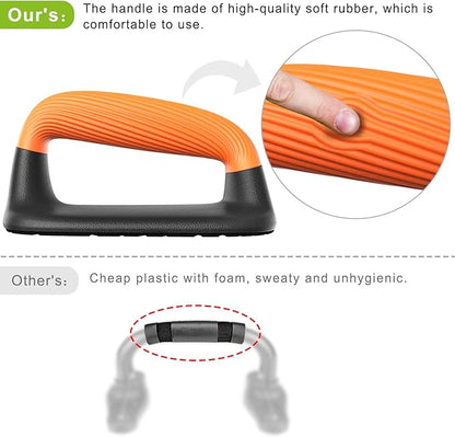 Kipika Push Up Bars, Pushup Stands, Anti-Slip Soft Plastic Push Up Handles, Bottom Anti-Slip Pad