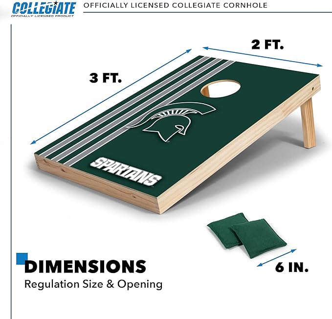 2' x 3' Solid Wood Cornhole Set with Direct Print HD Team Graphics – Great Gift for Any NCAA Fan!