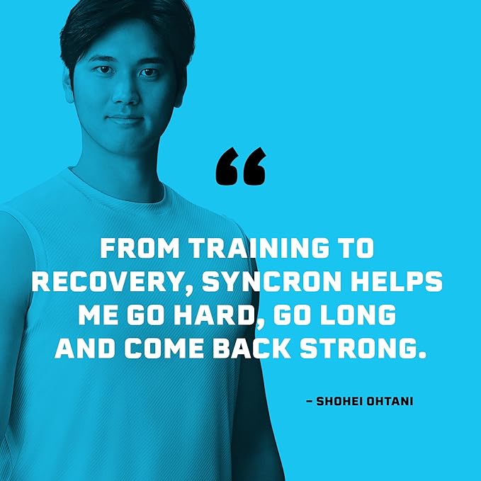 Syncron Pre Workout Sports Drink Endorsed by Shohei Ohtani, Aluminum Bottled, Sugar Free Pre