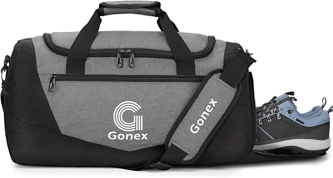 Gonex Gym Duffel Bag with Shoe Compartment Wet Pocket, Large Capacity Sports Duffle Bag for Men