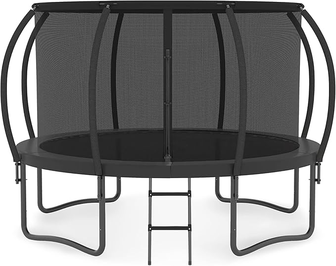 Trampoline 12FT 14FT Enclosure Net Outdoor Jump for Kids and Adults Round ASTM Approved Heavy-Duty