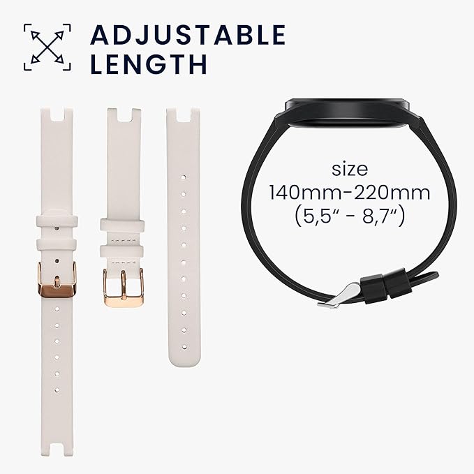kwmobile Real Leather Watch Strap Compatible with Garmin Lily Sport - Fitness Tracker Replacement
