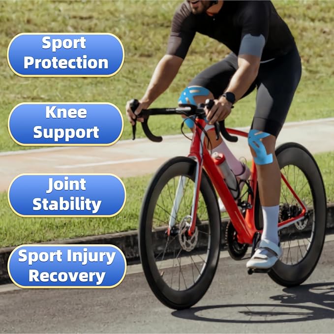 IEADEN Precut Kinesiology Tape for Knees, 10 Pcs - Knee Support & Stability, Knee Pain Relief