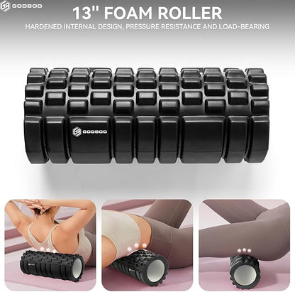 Deep Tissue Foam Roller - High-Density Muscle Massage Roller for Recovery, Pain Relief, Trigger
