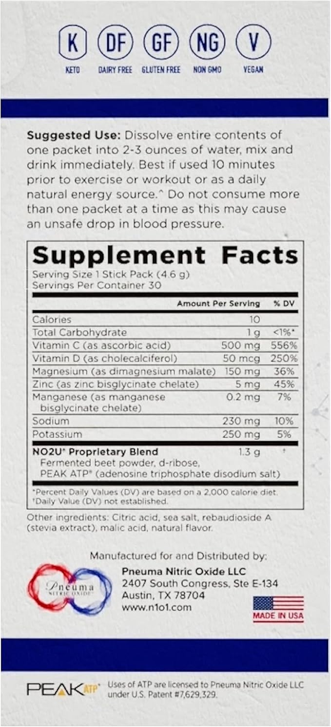 N.O. Beetz Nitric Oxide Supplement for Pre-Workout & Endurance | Beetroot, Peak ATP & Electrolytes