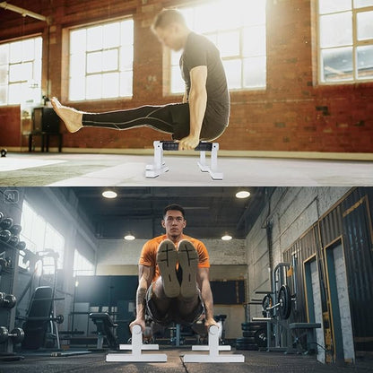 1 Pair Wooden Parallettes Push Up Bars for Men, Strength Training Pushup Stands Handles for Home