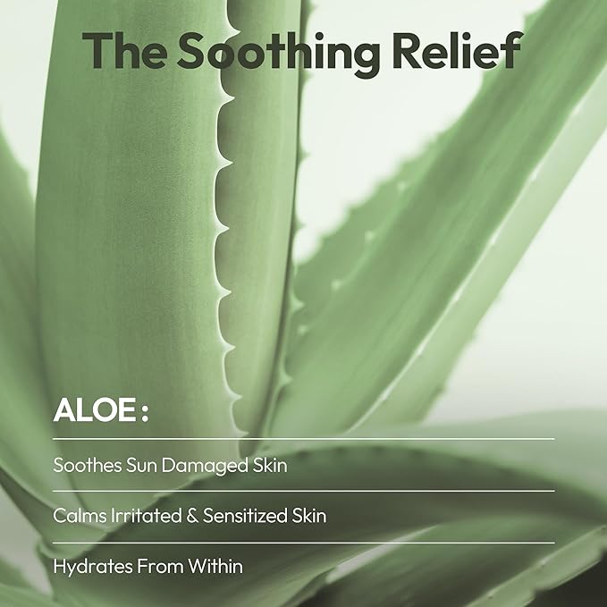 LAPCOS Aloe Sheet Mask, Daily Face Mask with Cucumber and Aloe Gel to Calm and Moisturize Skin