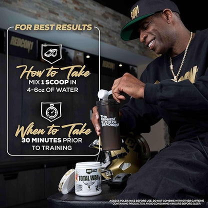 REDCON1 Total War Pre Workout, Prime Time Punch - Beta Alanine + Citrulline Malate Keto Friendly