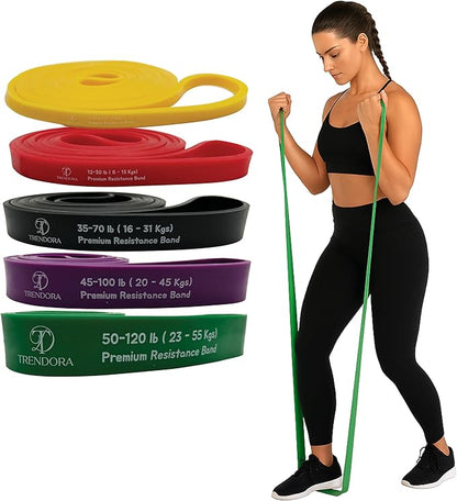 Premium Resistance Bands Set of 5, Exercise Bands, Workout Bands Set for Working Out with Handles