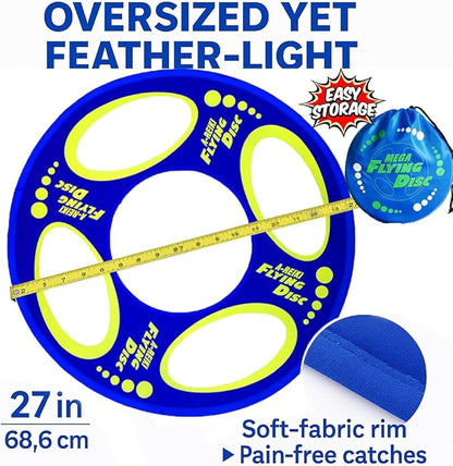 Giant Flying Disc Soft, Foldable & Floats in Air - Encourage Outdoor Play & Family Fun - Great for