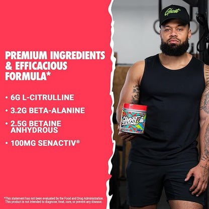 GHOST Legend Pre-Workout Powder, Blue Raspberry - 30 Servings ??Pre-Workout for Men & Women with