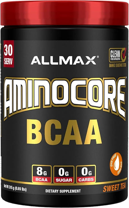ALLMAX Nutrition AMINOCORE BCAA Powder, 8.18 Grams of Amino Acids, Intra and Post Workout Recovery