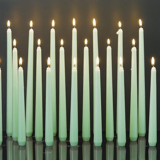 MTLEE Taper Candles 8/10/12 Multi Height Unscented Taper Candles 8 Burn Hours for Dinner Decorative