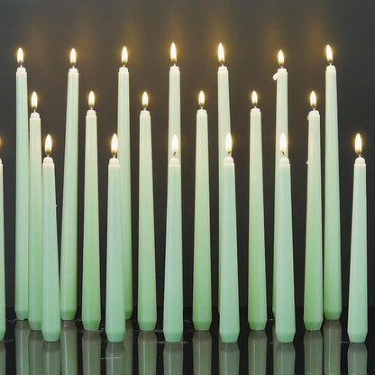 MTLEE Taper Candles 8/10/12 Multi Height Unscented Taper Candles 8 Burn Hours for Dinner Decorative