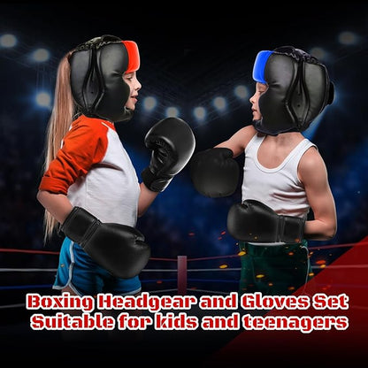 Sparring Head Guard with Gloves - Boxing Safety Headgear for MMA, Kickboxing, Muay Thai & Boxing