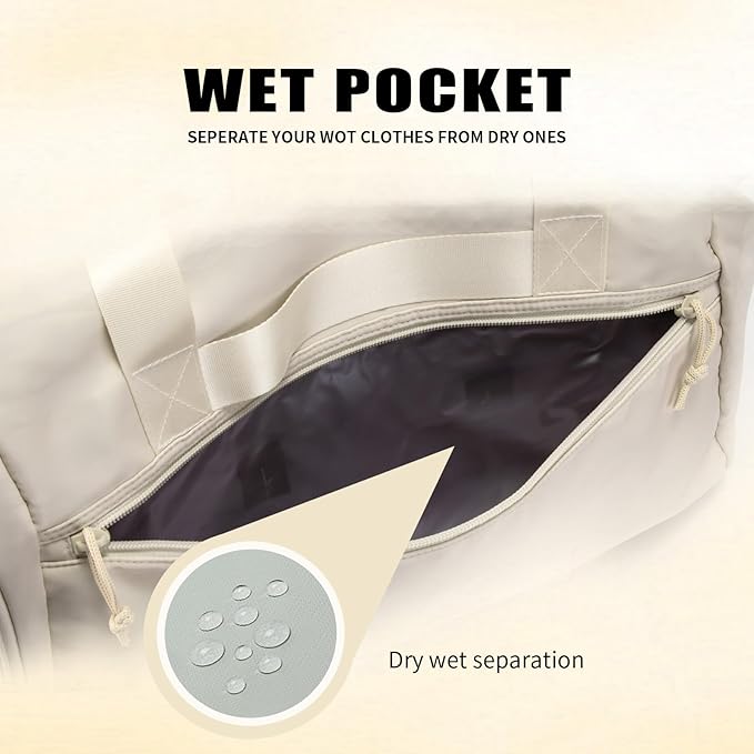 Weekender Duffel Bag with Shoe Compartment And Wet Pocket-Luggage Everyday Overnight Bag for Men