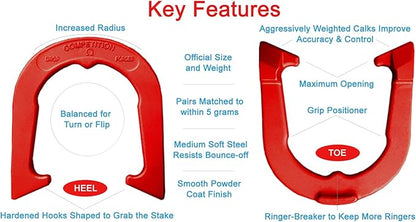 Competition Tournament Pitching Horseshoes - NHPA Sanctioned for Tournament & League Play - Drop