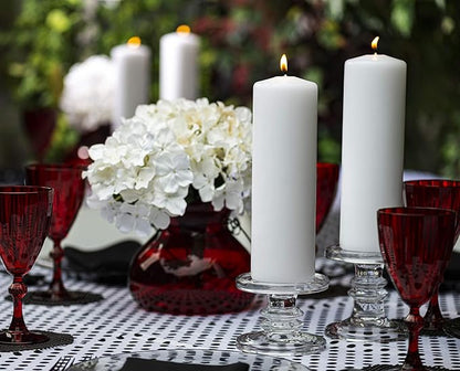 BOLSIUS 6 White Pillar Candles Bulk - 3x9 Inches Candle Set - 116+ Hours Clean Burning - No Palm