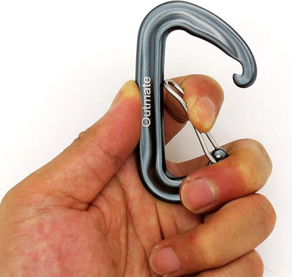12kN 3.2"x2" Heavy-Duty Carabiner Clips - Durable, Lightweight Aluminum Alloy Carabiners for