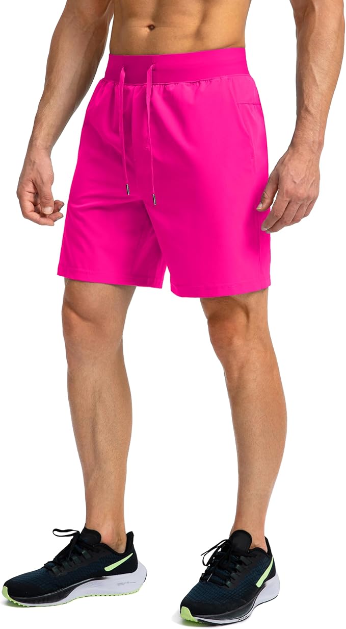 Men's Running Shorts with Zipper Pockets 9 Inch/ 7 Inch / 5 Inch Lightweight Quick Dry Gym Workout
