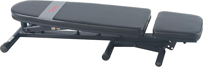 Sunny Health & Fitness Compact Premium Incline Bench Press Bar Rack Set & Optional Leg Extension