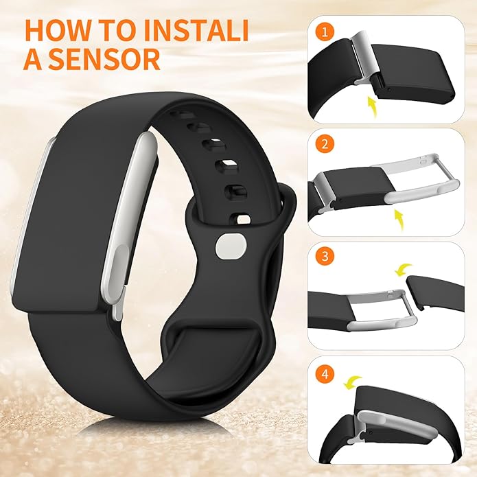 Band Compatible with WHOOP 5.0/MG SportFlex - ECG Strap, Soft Adjustable Silicone Waterproof