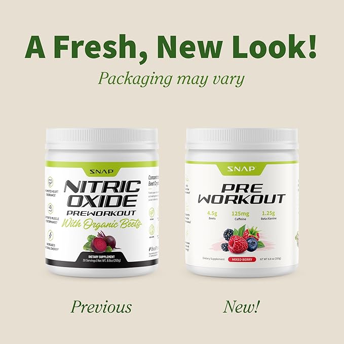 Snap Supplements Pre Workout Beet Root Powder, Nitric Oxide Supplement Preworkout for Men and Women