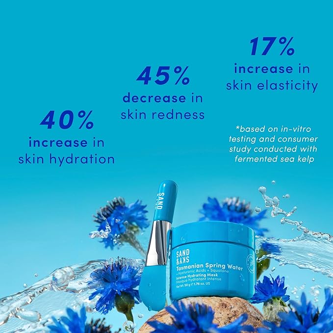 Sand & Sky Tasmanian Spring Water Intense Hydration Face Mask with Pentavitin & Hyaluronic Acid