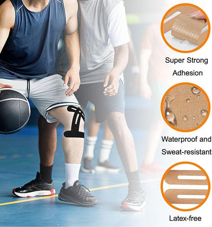 Precut Kinesiology Knee Tape Hypoallergenic Athletic for Knee Pain Knee Tape for Knee Pain Relief