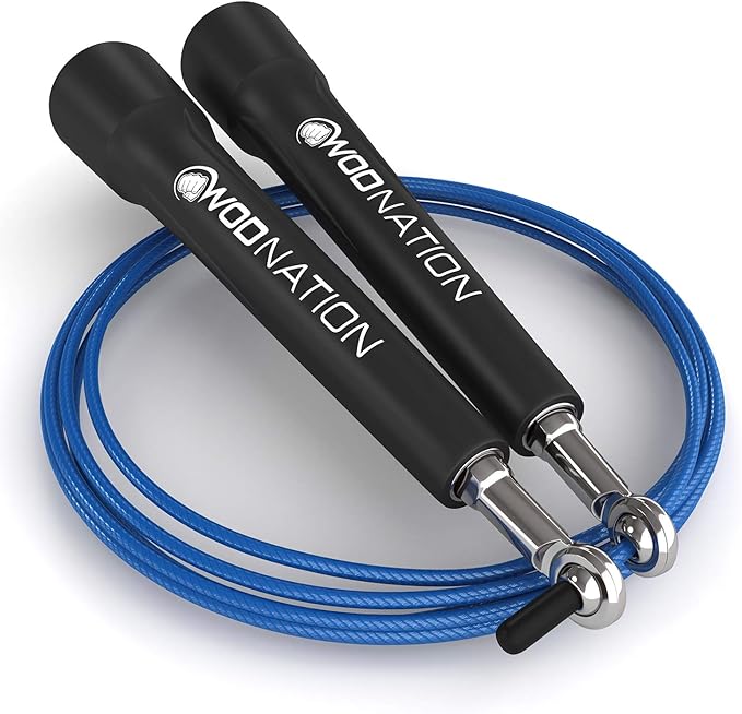 WOD Nation Adjustable Speed Jump Rope For Men, Women & Children - Blazing Fast Fitness Skipping
