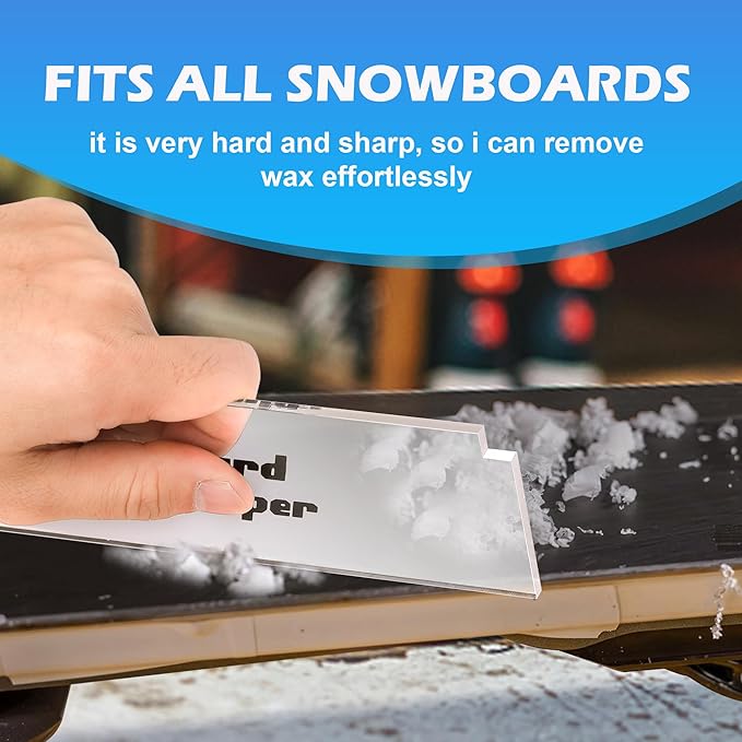 Snowboard Wax Plastic Scraper- Ski Wax Scraper- Ski Snowboard Plastic Scraper for Removing The