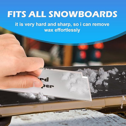 Snowboard Wax Plastic Scraper- Ski Wax Scraper- Ski Snowboard Plastic Scraper for Removing The