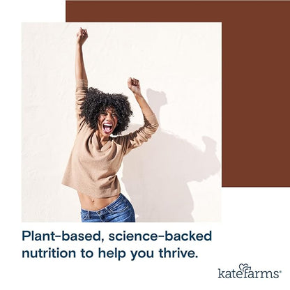 KATE FARMS Organic Nutrition Shake, Chocolate, 16g protein, 27 Vitamins and Minerals, Protein Meal