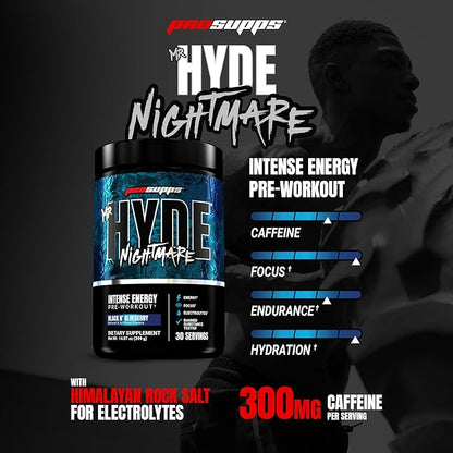 PROSUPPS Mr. Hyde Nightmare Pre Workout Powder with Caffeine & Beta Alanine - Preworkout for